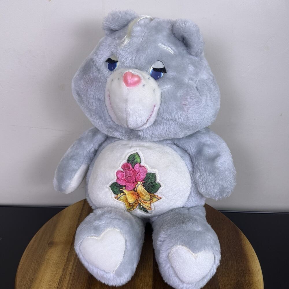 Vintage 1983 Kenner Care Bears Grams BEAR 15" Plush Grandma Gran Gray - Picture 4 of 7